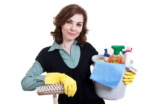 Team following safe carpet cleaning procedures